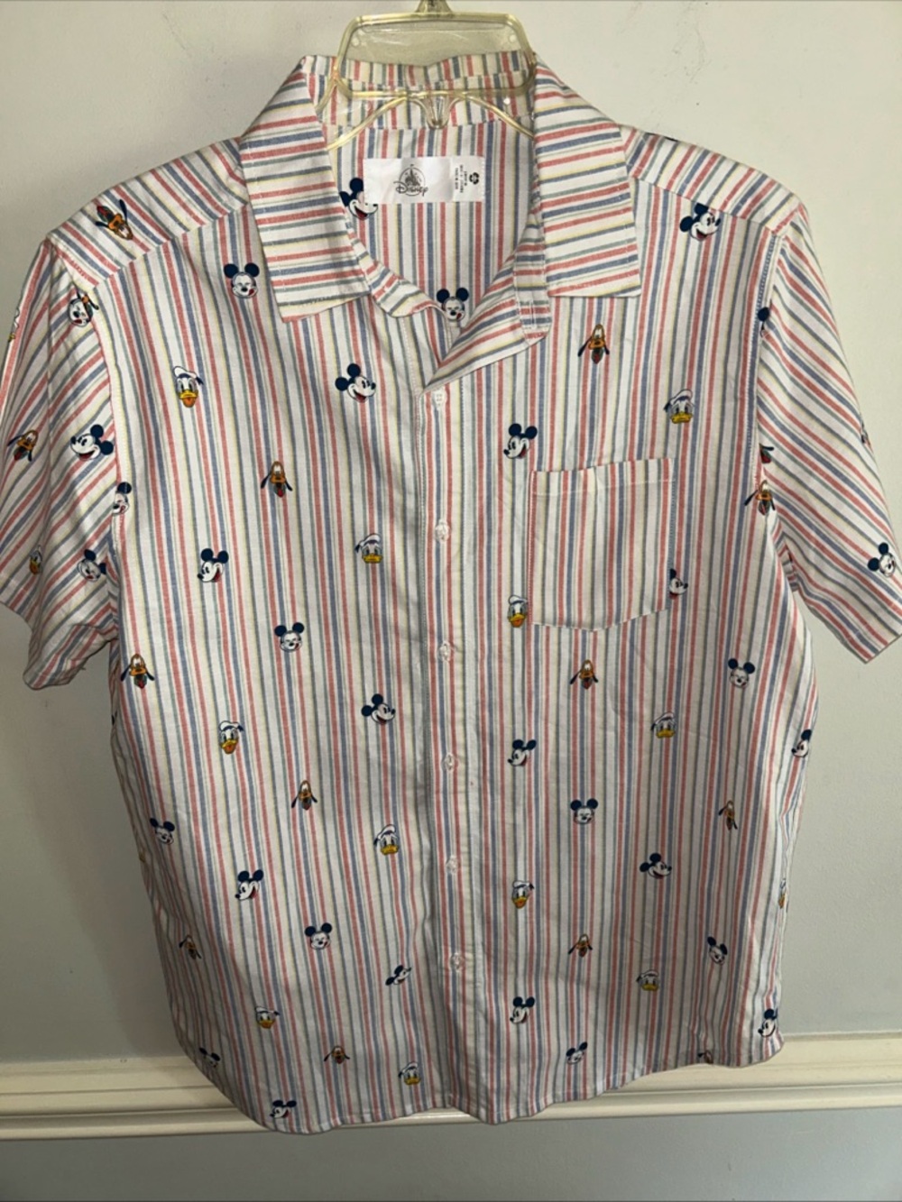 Disney Short-Sleeve Button-Down Shirt - White, Blue, Red
